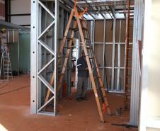 Obras do Hospital da Criança de Maringá,   serao 160 leitos, sendo 20 de UTI, a área construída é de aproximadamente 23 mil metros quadrados e está no espaço do antigo aeroporto da cidade, doado pela União ao município. O local tem cerca de 90 mil metros quadrados. -  04/08/2020 -  Foto: Geraldo Bubniak/AEN