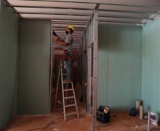 Obras do Hospital da Criança de Maringá,   serao 160 leitos, sendo 20 de UTI, a área construída é de aproximadamente 23 mil metros quadrados e está no espaço do antigo aeroporto da cidade, doado pela União ao município. O local tem cerca de 90 mil metros quadrados. -  04/08/2020 -  Foto: Geraldo Bubniak/AEN