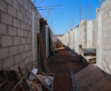 Obras de Construçao da Cadeia Publica de Guaira no loteamento Jardim Floresta com investimento de 16 milhoes. Exemplo da nova realidade do sistema carcerário que está sendo construída no Paraná. Acabar com o problema da superlotação em carceragens de delegacias e realocar os detentos em um espaço estruturado é uma das principais metas do Governo do Estado.  