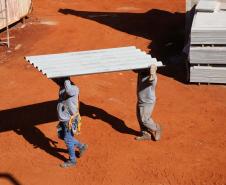 Obras de Construçao da Cadeia Publica de Guaira no loteamento Jardim Floresta com investimento de 16 milhoes. Exemplo da nova realidade do sistema carcerário que está sendo construída no Paraná. Acabar com o problema da superlotação em carceragens de delegacias e realocar os detentos em um espaço estruturado é uma das principais metas do Governo do Estado.  