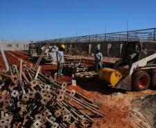 Obras de Construçao da Cadeia Publica de Guaira no loteamento Jardim Floresta com investimento de 16 milhoes. Exemplo da nova realidade do sistema carcerário que está sendo construída no Paraná. Acabar com o problema da superlotação em carceragens de delegacias e realocar os detentos em um espaço estruturado é uma das principais metas do Governo do Estado.  