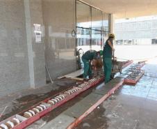Obras da Escola de Bombeiros Guatupe. 