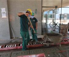 Obras da Escola de Bombeiros Guatupe. 
