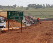 Obras na  PR-445  no trecho de 15,8 quilômetros entre Londrina e o distrito de Irerê tem previsão de entrega para dezembro