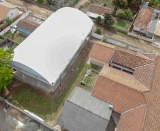 Cobertura da Quadra Esportiva no Colégio Estadual do Campo Affonso Martinez Albaladejo e Caetano Munhoz da Rocha.