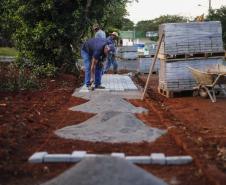  Obras de Pavimentação asfáltica e calçada na cidade de Braganey 