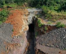 Construção de túnel em Francisco Beltrão. 