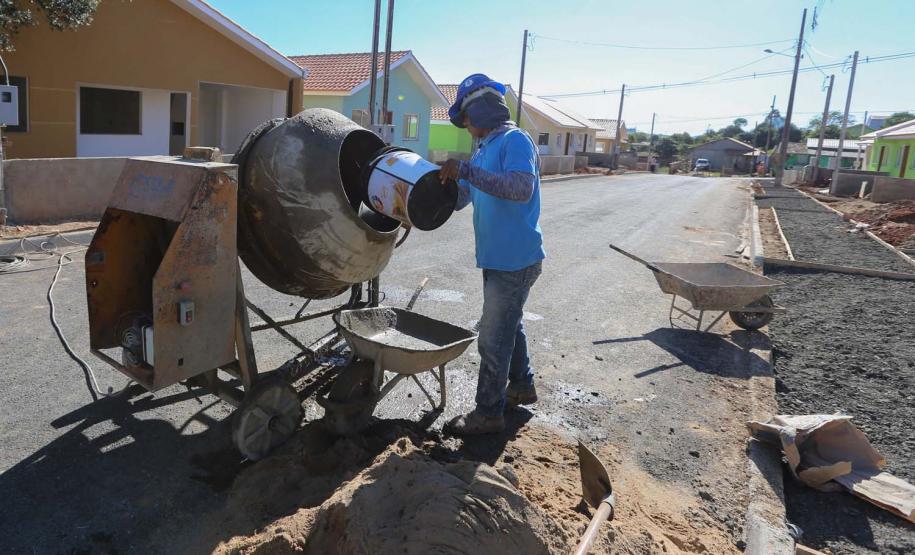 Requalificacao Urbana Reboucas - Vila Facao -  53 casas populares que estão sendo construídas pelo Governo do Paraná em Rebouças