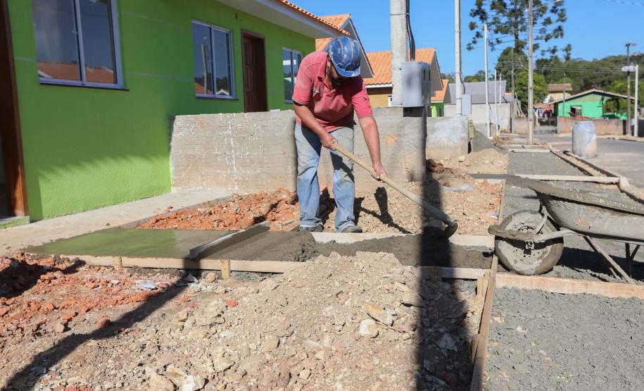 Requalificacao Urbana Reboucas - Vila Facao -  53 casas populares que estão sendo construídas pelo Governo do Paraná em Rebouças