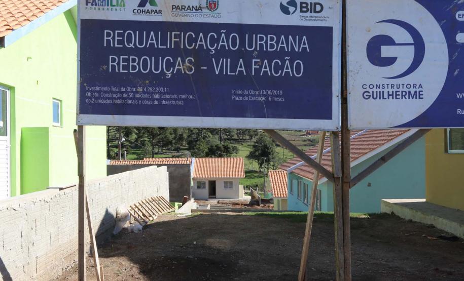 Requalificacao Urbana Reboucas - Vila Facao -  53 casas populares que estão sendo construídas pelo Governo do Paraná em Rebouças