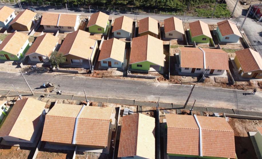 Requalificacao Urbana Reboucas - Vila Facao -  53 casas populares que estão sendo construídas pelo Governo do Paraná em Rebouças