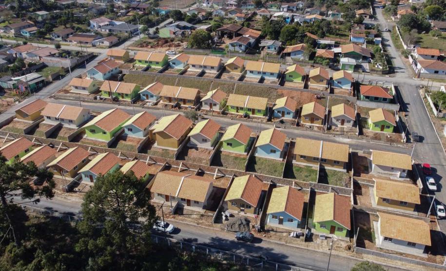 Requalificacao Urbana Reboucas - Vila Facao -  53 casas populares que estão sendo construídas pelo Governo do Paraná em Rebouças