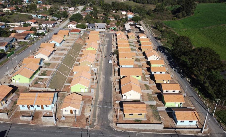 Requalificacao Urbana Reboucas - Vila Facao -  53 casas populares que estão sendo construídas pelo Governo do Paraná em Rebouças