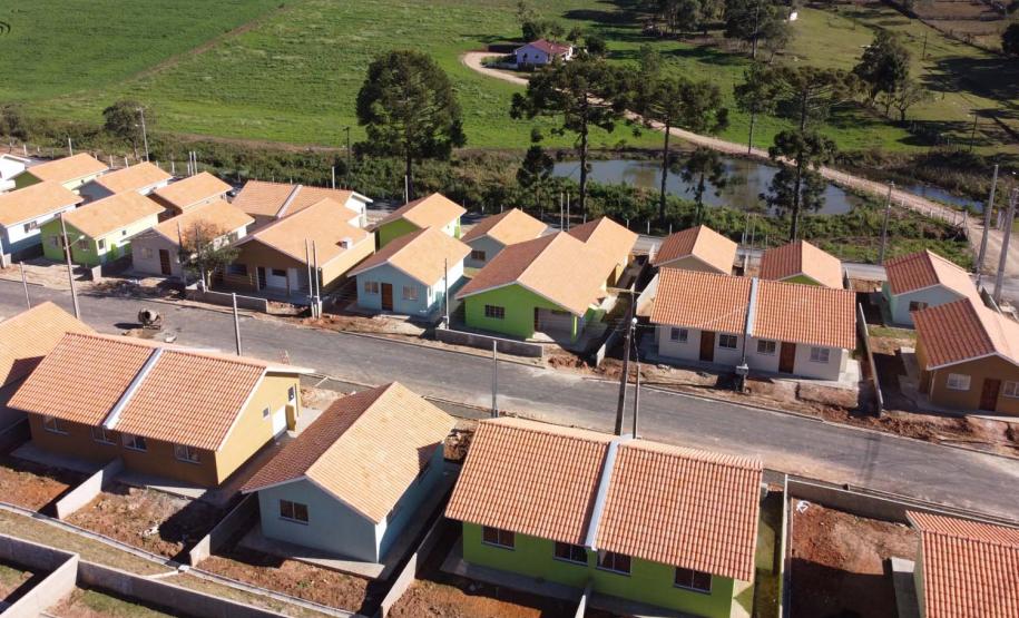 Requalificacao Urbana Reboucas - Vila Facao -  53 casas populares que estão sendo construídas pelo Governo do Paraná em Rebouças