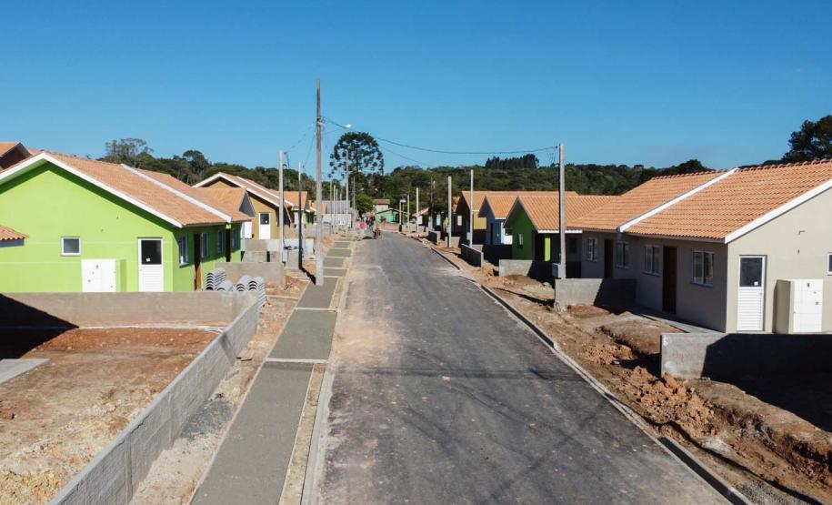 Requalificacao Urbana Reboucas - Vila Facao -  53 casas populares que estão sendo construídas pelo Governo do Paraná em Rebouças