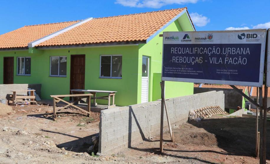 Requalificacao Urbana Reboucas - Vila Facao -  53 casas populares que estão sendo construídas pelo Governo do Paraná em Rebouças