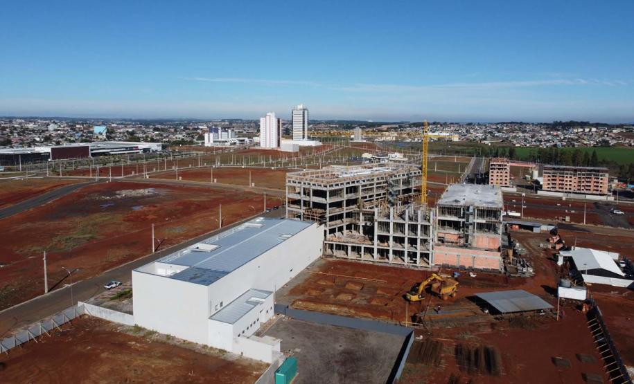 Instalacoes do Instituto de Pesquisa para o Câncer (IPEC) e obras do Setor de Radioterapia nas futuras instalações do Hospital do Câncer, Unidade II do Hospital São Vicente de Paulo, na Cidade dos Lagos, em Guarapuava.