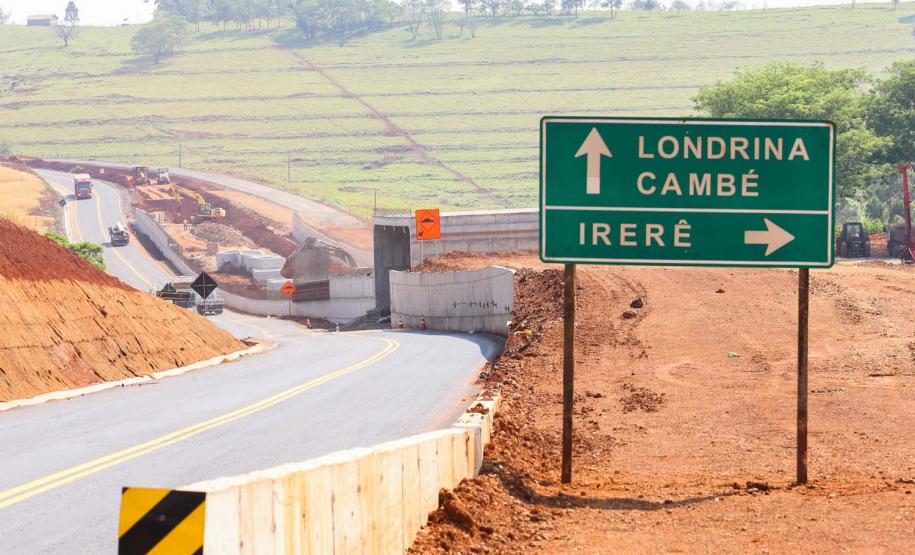 Obras na  PR-445  no trecho de 15,8 quilômetros entre Londrina e o distrito de Irerê tem previsão de entrega para dezembro