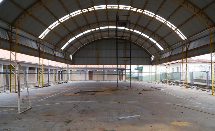 Cobertura da Quadra Esportiva no Colégio Estadual do Campo Affonso Martinez Albaladejo e Caetano Munhoz da Rocha.