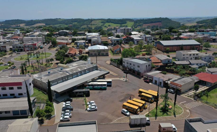 Reforma da rodoviárai da cidade de Guaraniaçu- Foto : Jonathan Campos / AEN