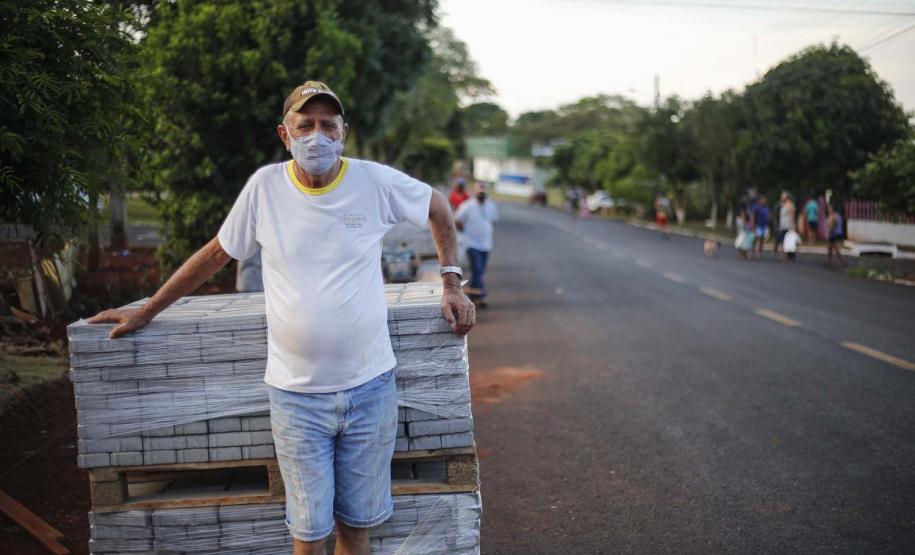 Obras de Pavimentação asfáltica e calçada na cidade de Braganey