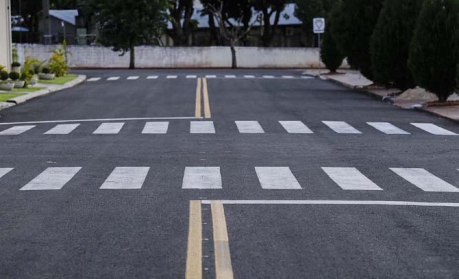 Pavimentação asfaltica no distrito de Dom Armando em Missal- Foto : Jonathan Campos / AEN