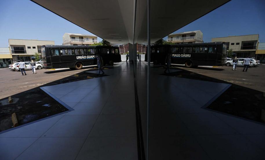 Reforma da rodoviárai da cidade de Guaraniaçu- Foto : Jonathan Campos / AEN